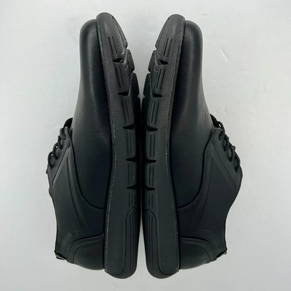 Nautica Mens Ajax Black LowTop LaceUp Man Made Leather Size 10 Oxford Shoes